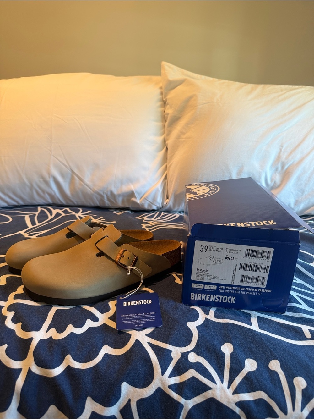 NIB Birkenstock Boston Tobacco Brown